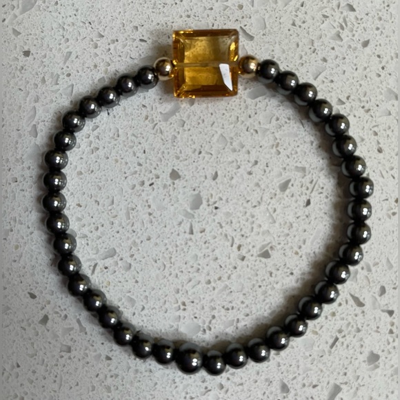 Jessica Kagan Cushman (JKC) Oxidized Silver Beads and Citrine Bracelet - Picture 2 of 7